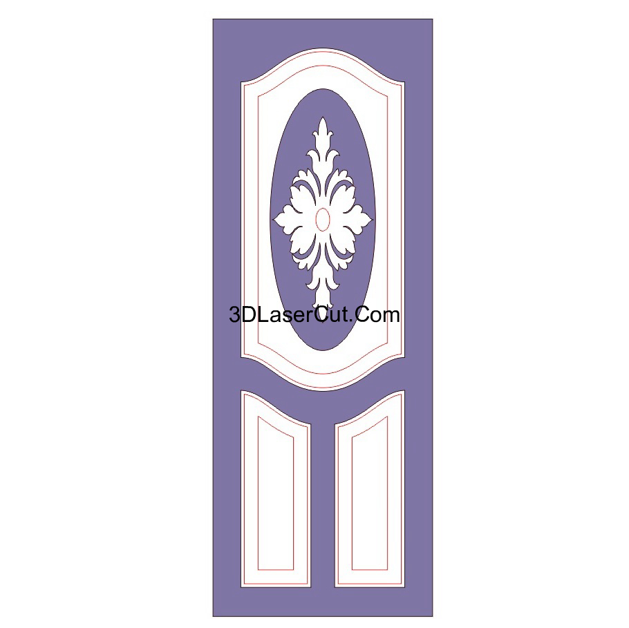 Interior Wood Door Design DXF File