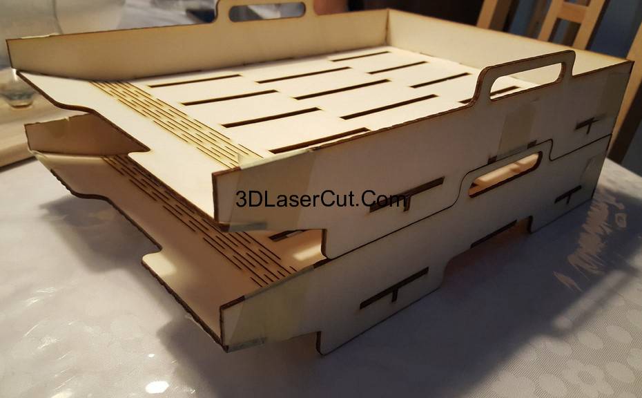 Laser Cut A4 Stackable Trays DXF File