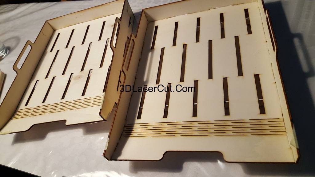 Laser Cut A4 Stackable Trays DXF File