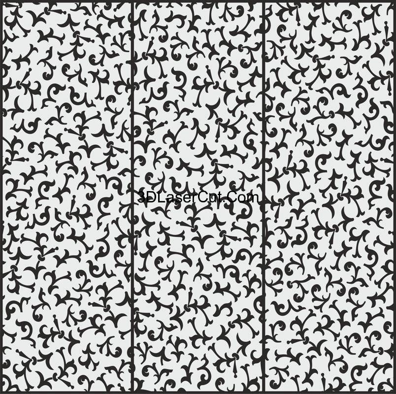 Sandblasting Abstract Floral Pattern Free Vector